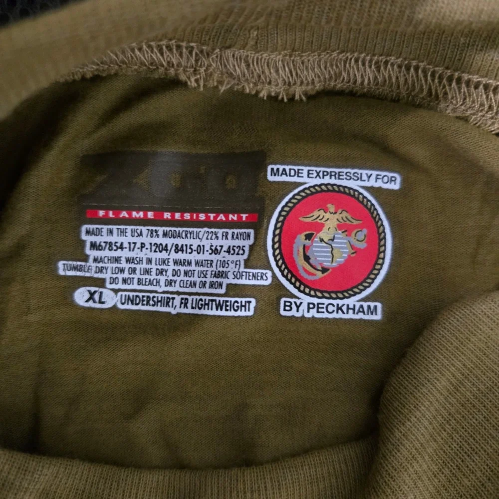 NEW USMC FROG Flame Resistant Silkweight Undershirt Peckham Coyote Brown XL Silk